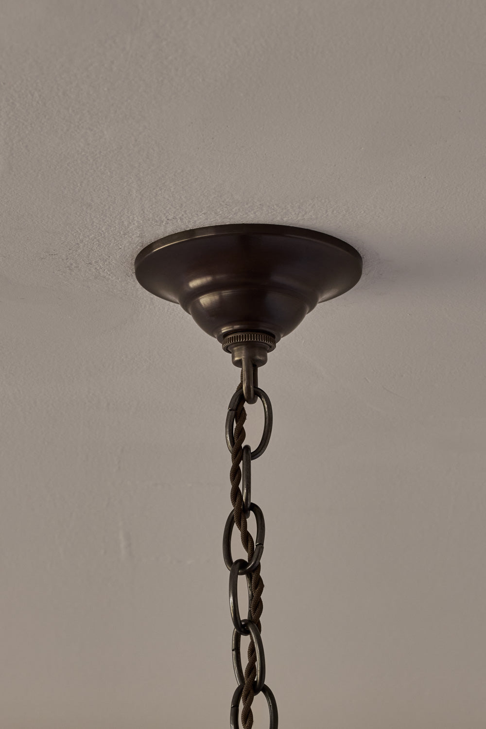 Large Ceramic Funnel Pendant in Sand