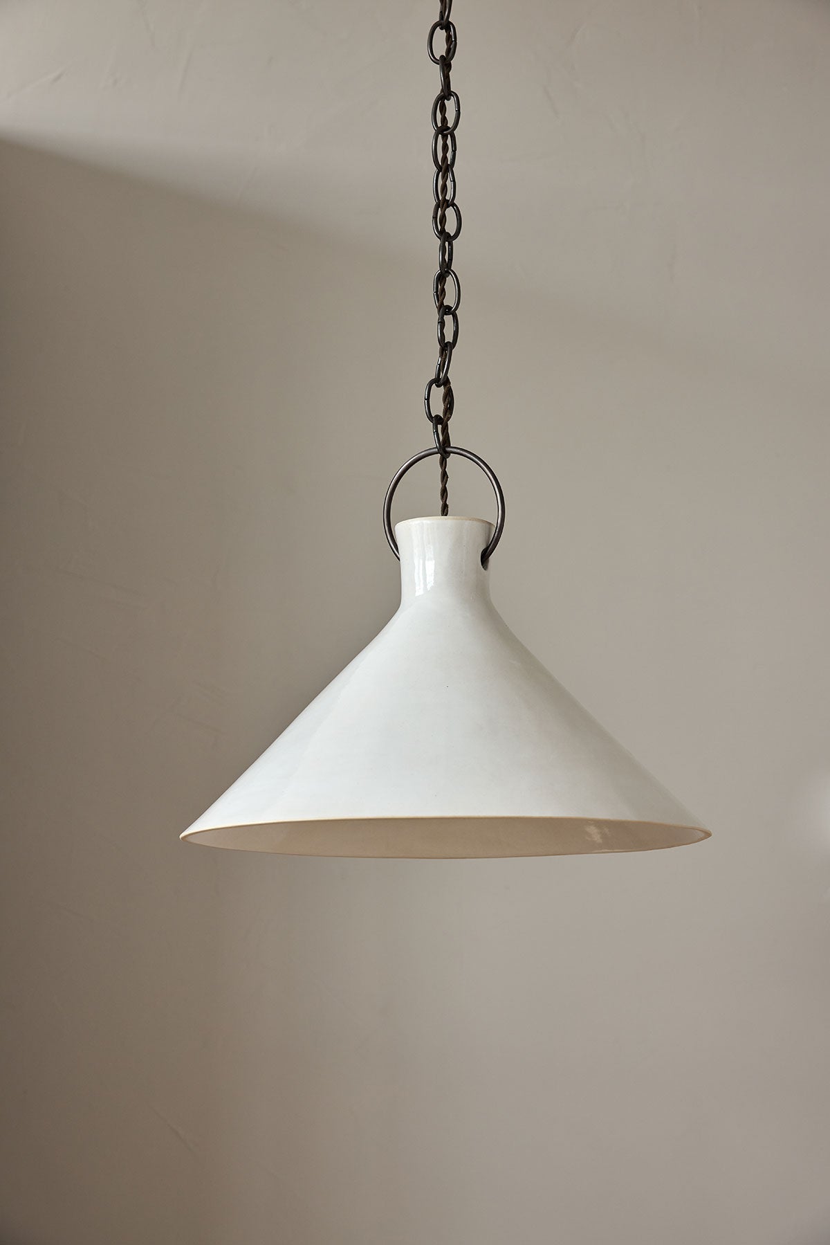 3XL Ceramic Funnel Pendant - Salt