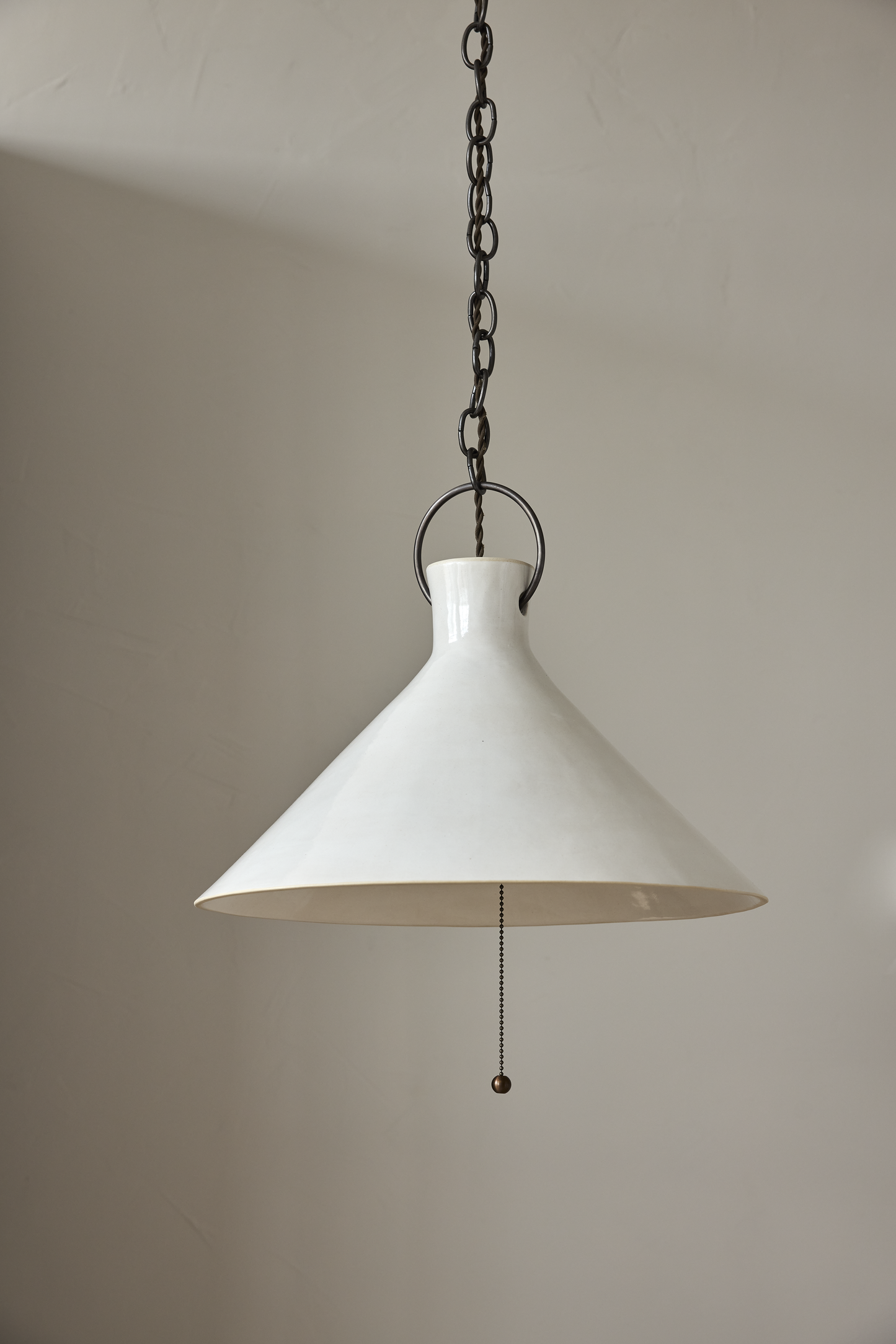 3XL Ceramic Funnel Pendant - Salt