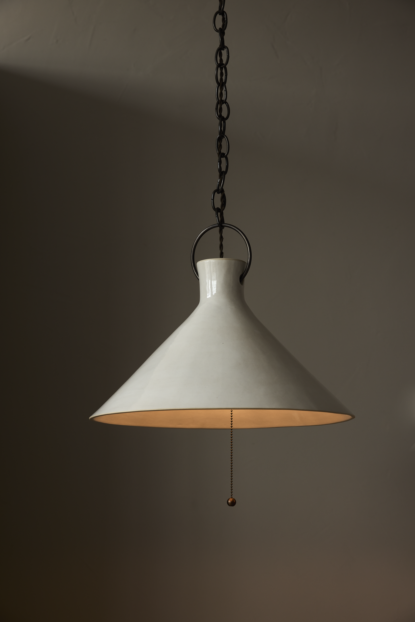 3XL Ceramic Funnel Pendant - Salt