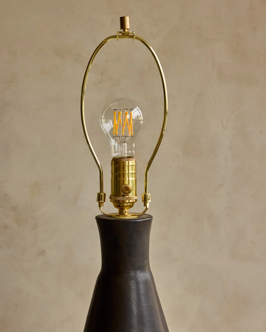 Tall Cone Table Lamp - Pepper
