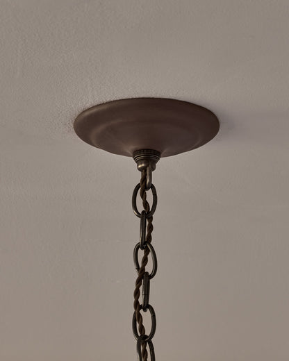 Large Ceramic Funnel Pendant in Mud