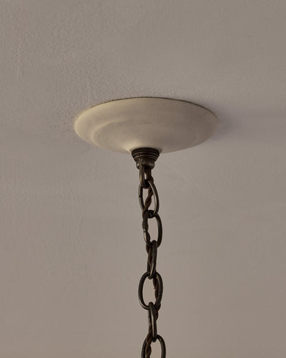 Small Ceramic Funnel Pendant in Sand
