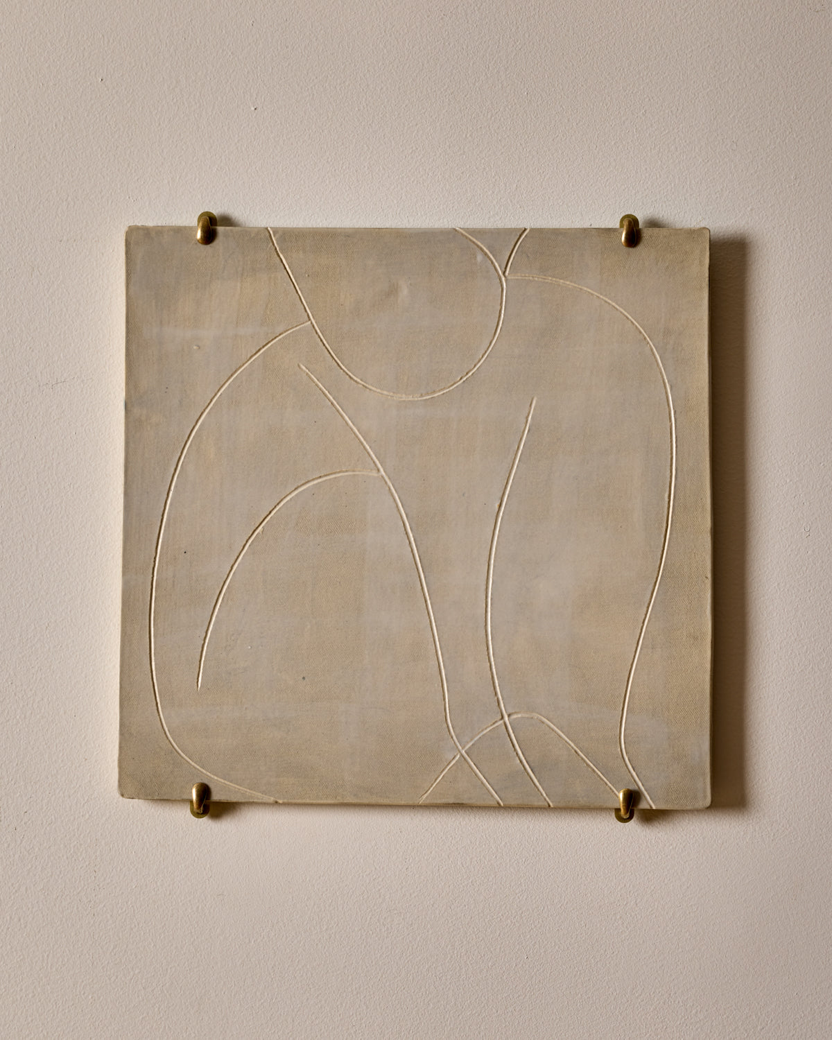 Ceramic Wall Art ~ Figure Line in Blue