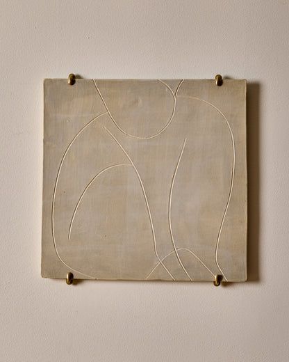 Ceramic Wall Art ~ Figure Line in Blue