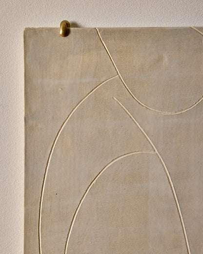 Ceramic Wall Art ~ Figure Line in Blue