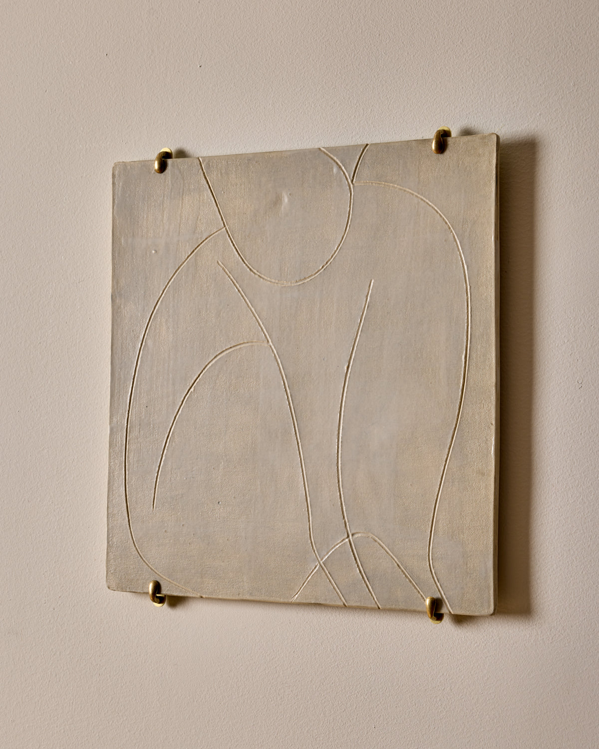 Ceramic Wall Art ~ Figure Line in Blue