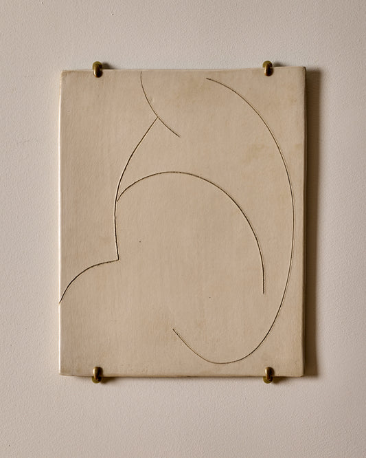 Ceramic Wall Art ~ Abstract Figure Drawing