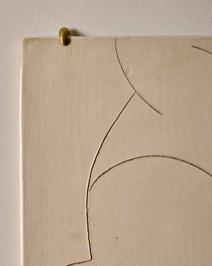 Ceramic Wall Art ~ Abstract Figure Drawing