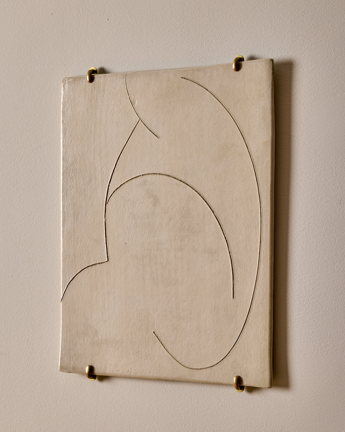 Ceramic Wall Art ~ Abstract Figure Drawing