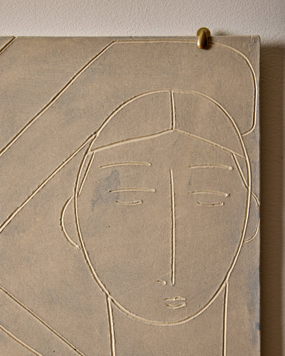 Ceramic wall Art ~ The Bather