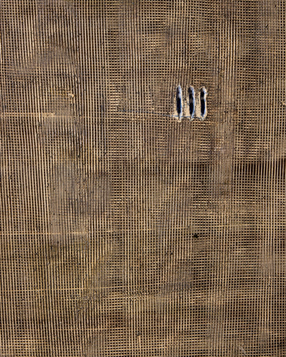 Ceramic Wall Art -Three Blue Lines