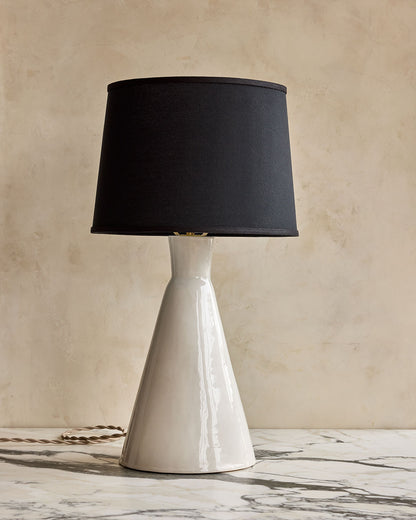 Tall Cone Table Lamp - Salt
