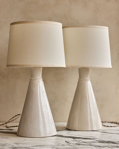 Tall Cone Table Lamp - Salt Ring