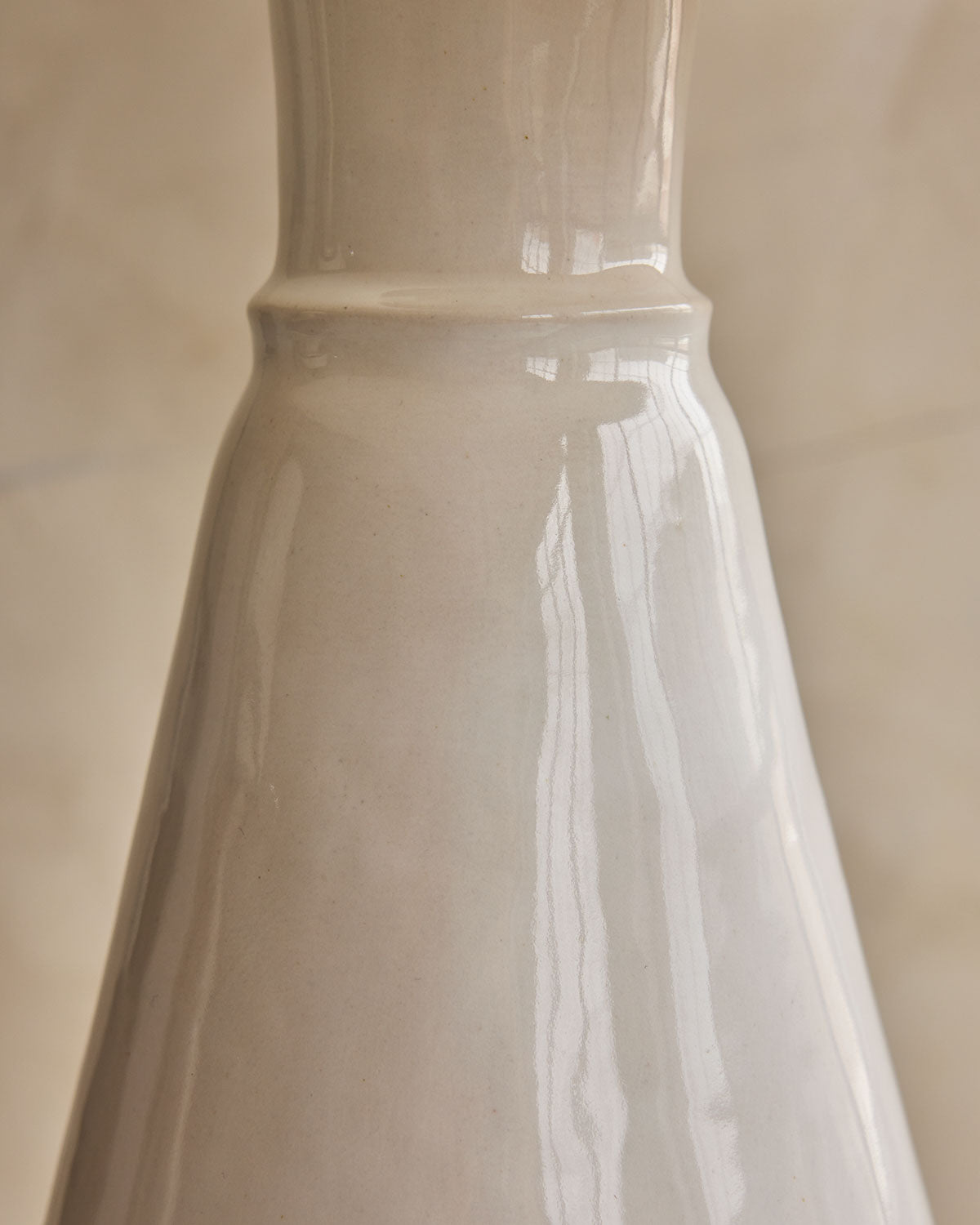 Tall Cone Table Lamp - Salt Ring
