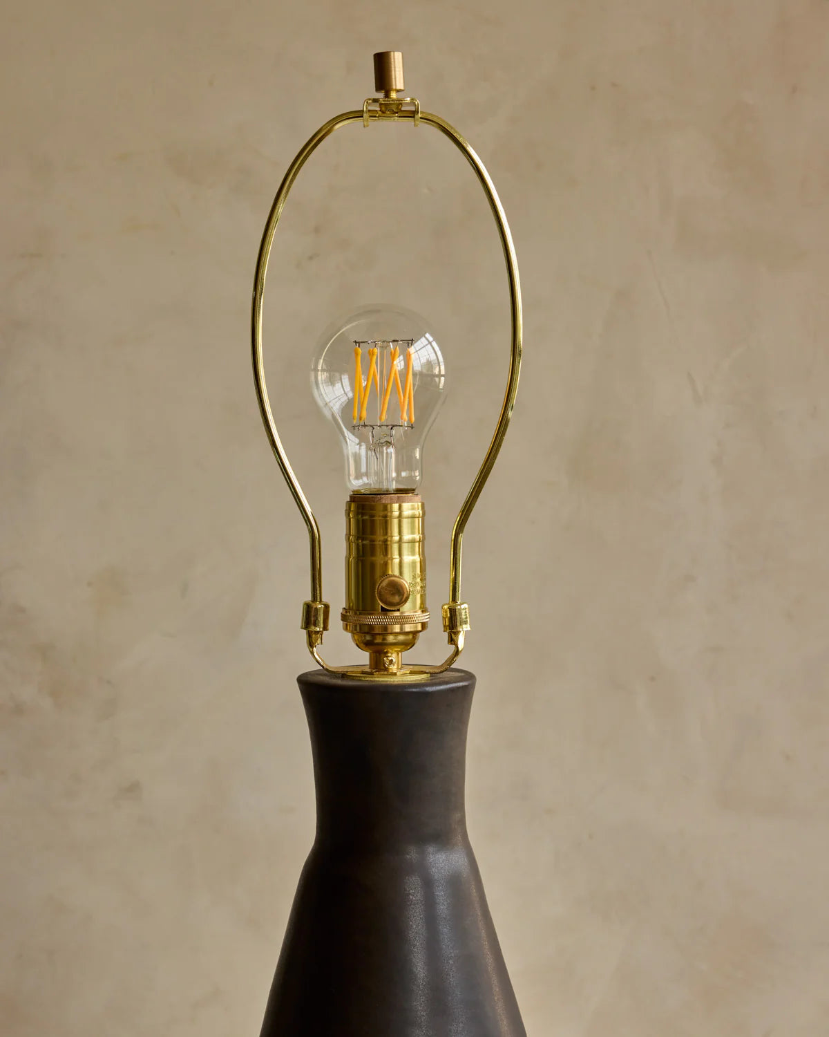 Tall Cone Table Lamp - Pepper