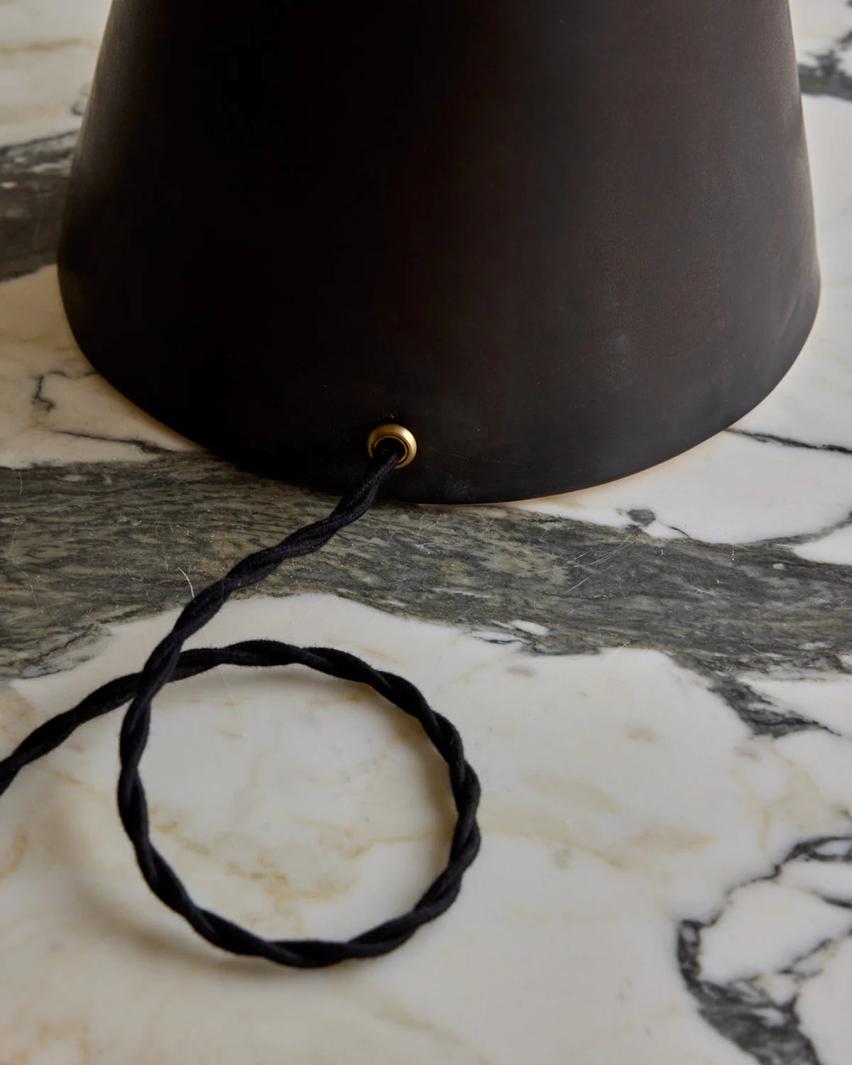 Tall Cone Table Lamp - Pepper