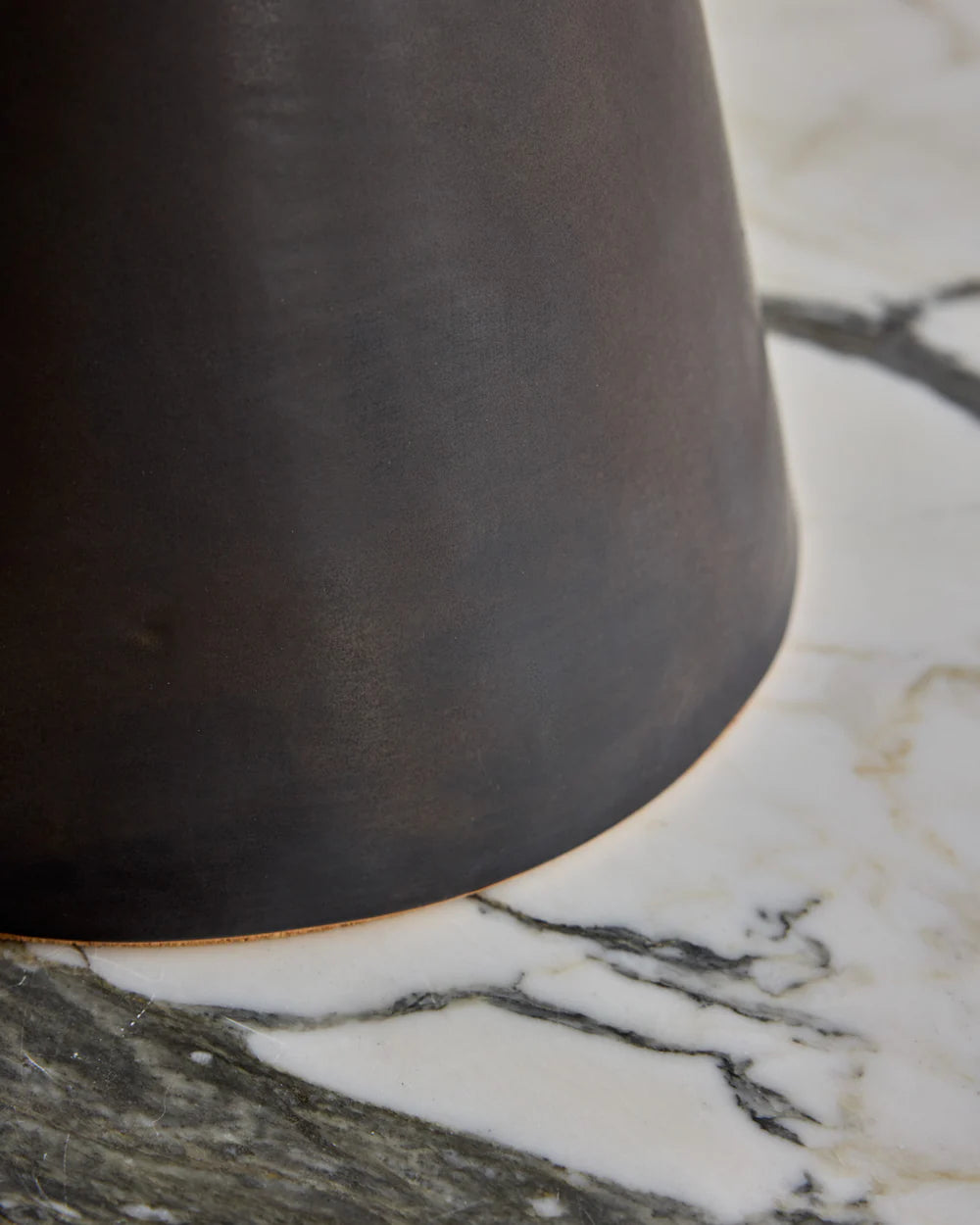 Tall Cone Table Lamp - Pepper