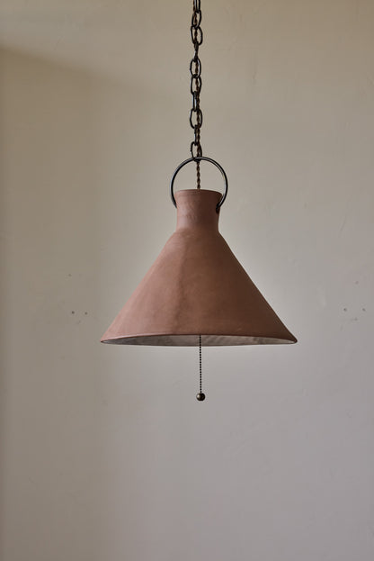 2XL Ceramic Funnel Pendant in Mud