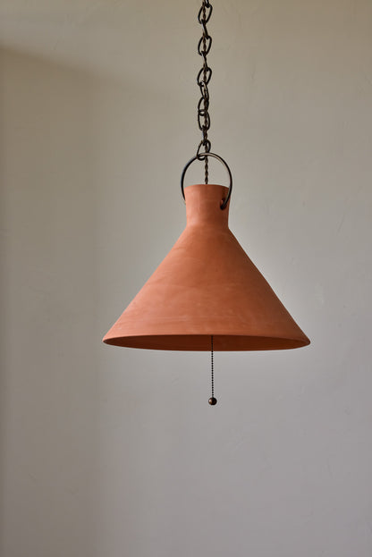 2XL Ceramic Funnel Pendant in Terracotta