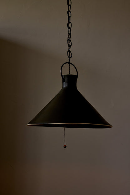 3XL Ceramic Funnel Pendant in Pepper