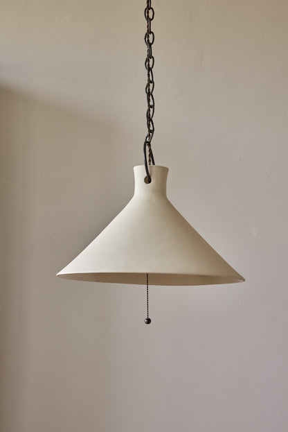 3XL Ceramic Funnel Pendant in Sand