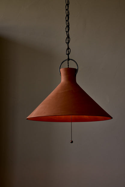 3XL Ceramic Funnel Pendant in Terracotta
