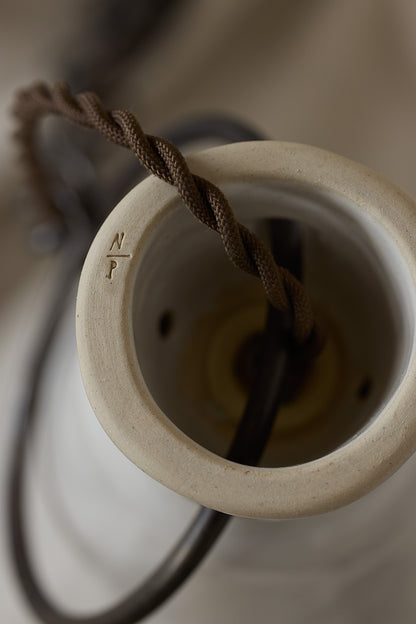 2XL Ceramic Funnel Pendant in Salt